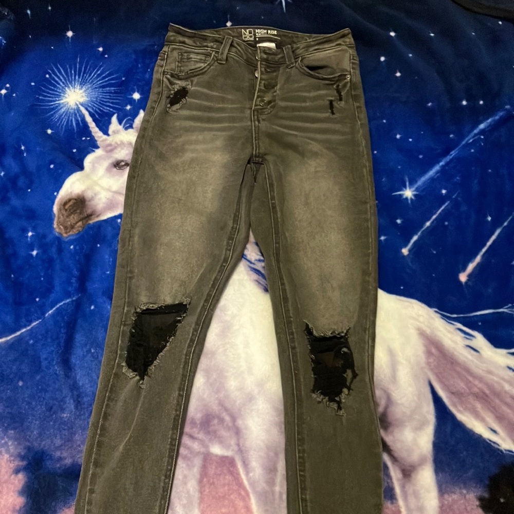 Black ripped jeans